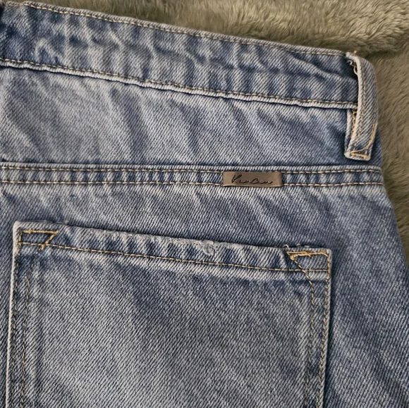 KanCan Light Blue Distressed Jean Shorts Size L - Picture 6 of 6